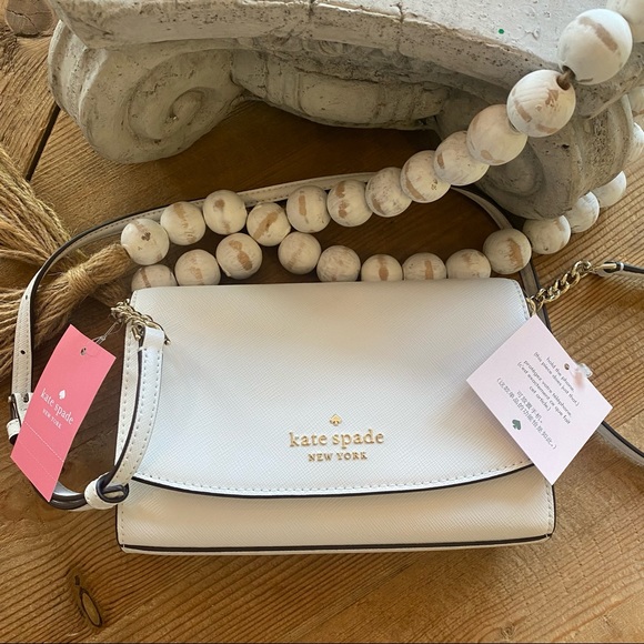🎄🎁Kate spade Staci Small Flap Crossbody White Dove - Picture 12 of 14